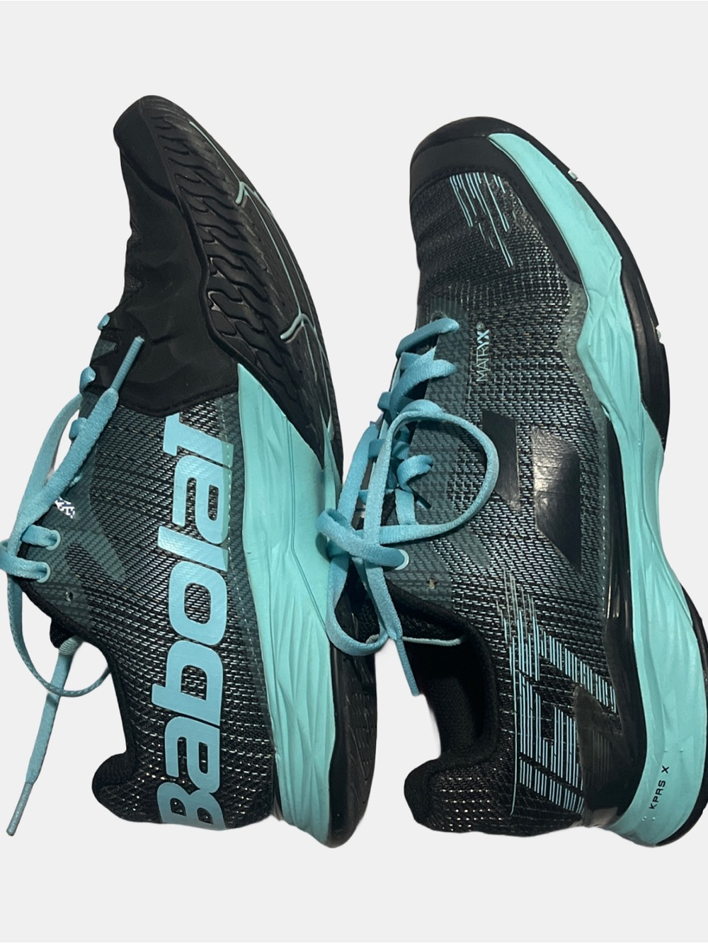 Babolat Jet Mach II All Court Women tennis shoes black & teal Ortholite Size 7.5